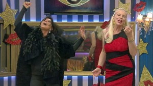Celebrity Big Brother 2016 - Nancy Dell'Olio and Angie Bowie compete in Lip Sync Battle task