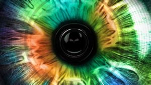 Celebrity Big Brother 2018 eye logo close-up