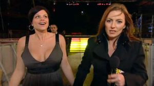 Jade Goody with Davina McCall following her eviction on Celebrity Big Brother 2007
