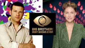 Dermot O'Leary and Emma Willis with Big Brother: Best Shows Ever logo